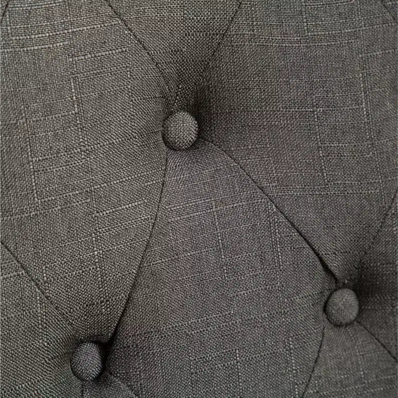Chaise de salle à manger capitonnée en bois massif, anthracite