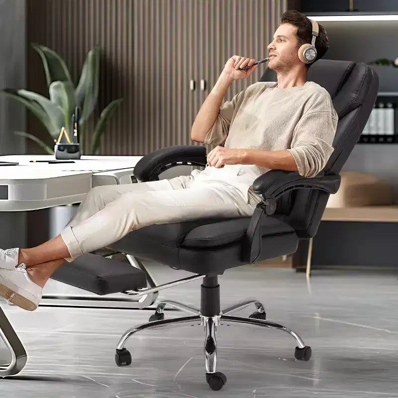 Fauteuil de bureau massant, noir