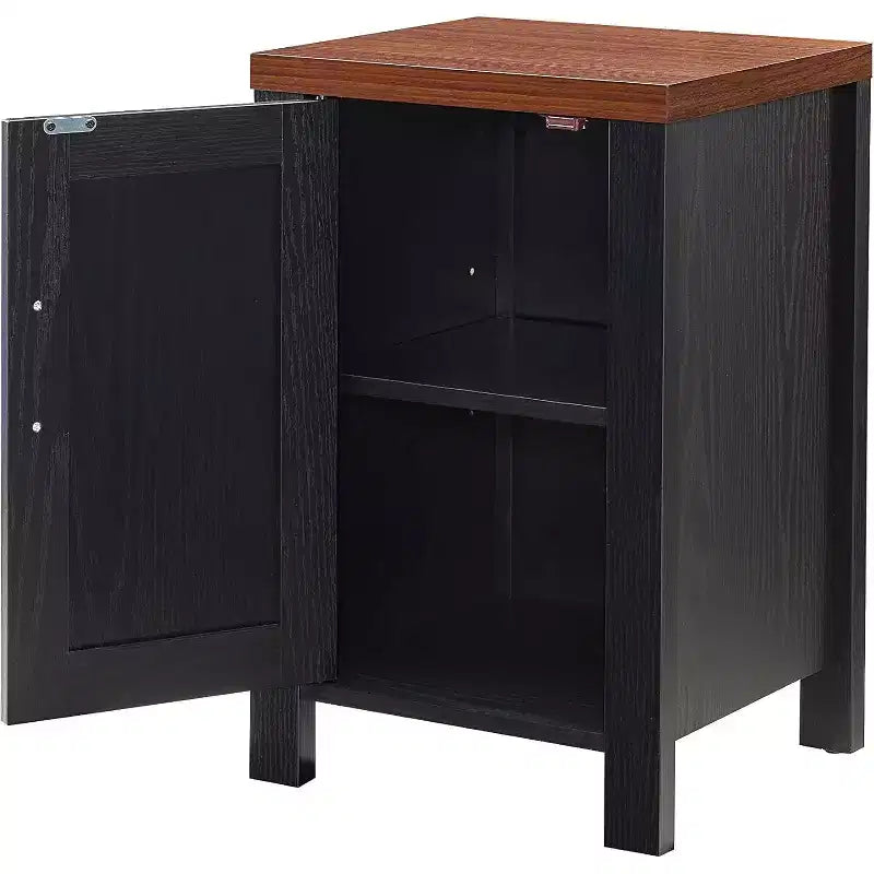 Table d'appoint de chevet moderne avec meuble de rangement et étagère pour chambre, salon ou bureau