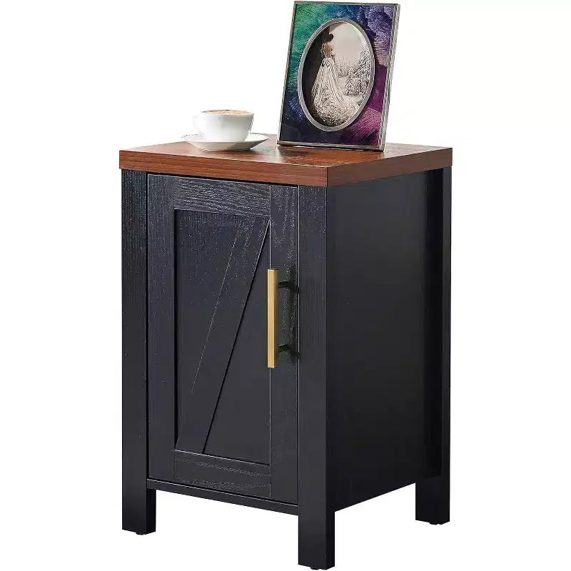 Table d'appoint de chevet moderne avec meuble de rangement et étagère pour chambre, salon ou bureau