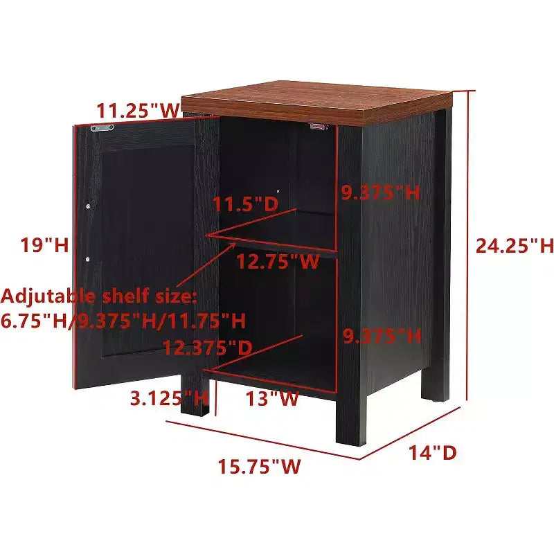 Table d'appoint de chevet moderne avec meuble de rangement et étagère pour chambre, salon ou bureau