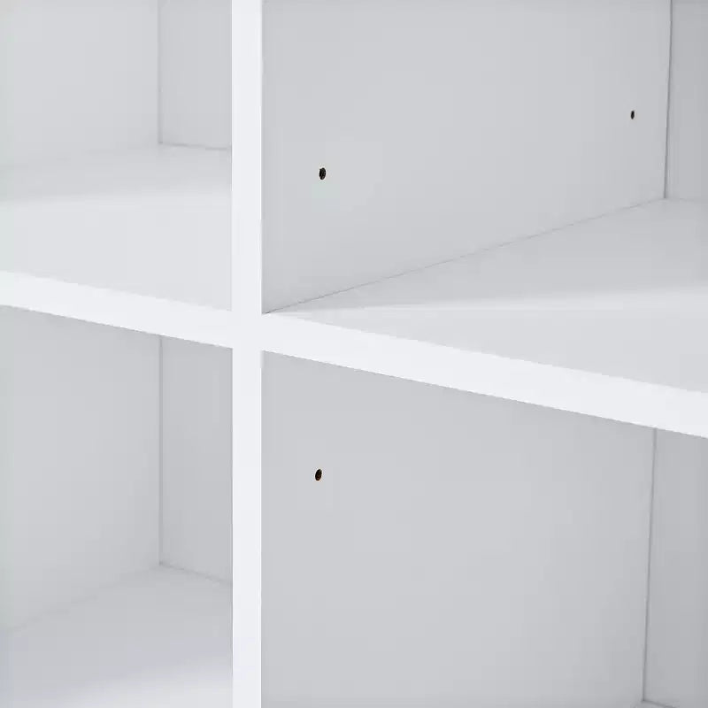Meuble de rangement de salle de bain blanc, meuble autoportant avec plusieurs espaces de rangement et étagère ouverte
