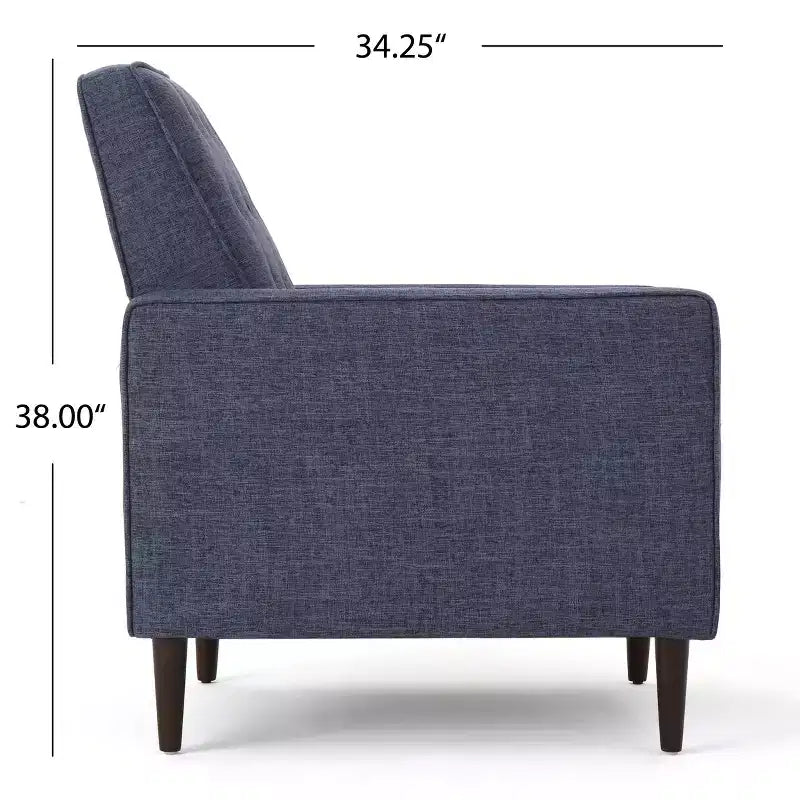 Fauteuils inclinables capitonnés Mid-Century Modern avec dossier poussoir