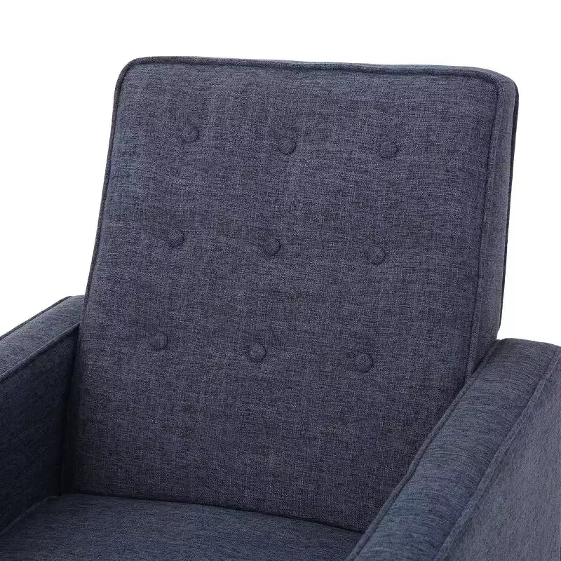 Fauteuils inclinables capitonnés Mid-Century Modern avec dossier poussoir