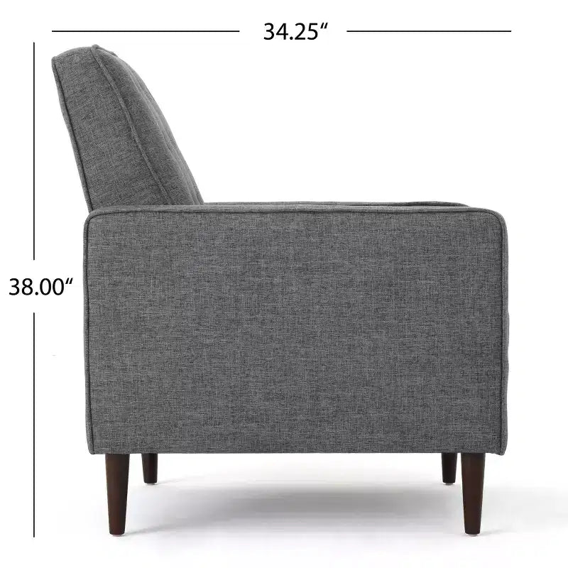 Fauteuils inclinables capitonnés Mid-Century Modern avec dossier poussoir
