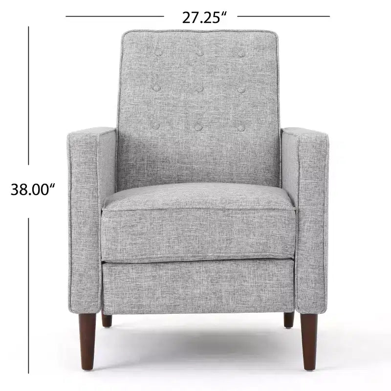 Fauteuils inclinables capitonnés Mid-Century Modern avec dossier poussoir