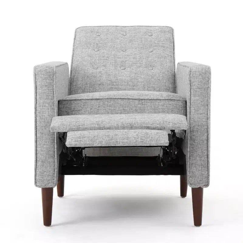 Fauteuils inclinables capitonnés Mid-Century Modern avec dossier poussoir
