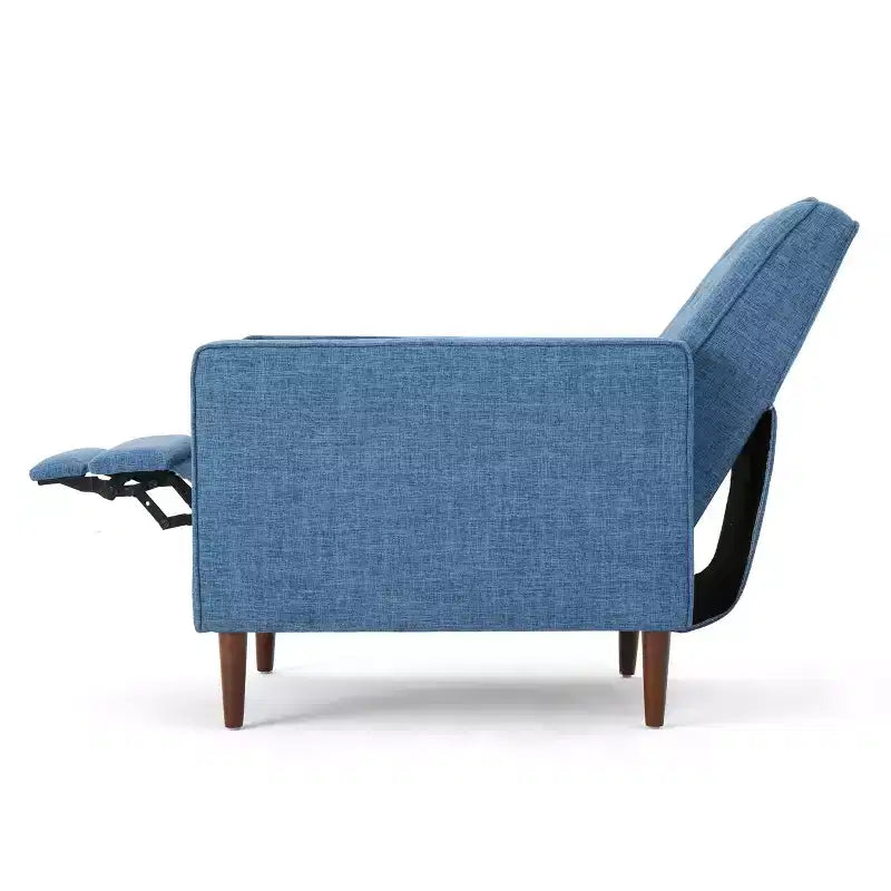Fauteuils inclinables capitonnés Mid-Century Modern avec dossier poussoir