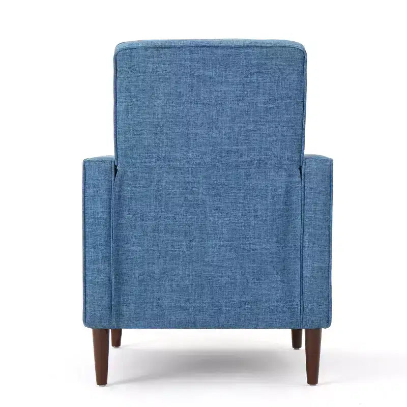 Fauteuils inclinables capitonnés Mid-Century Modern avec dossier poussoir