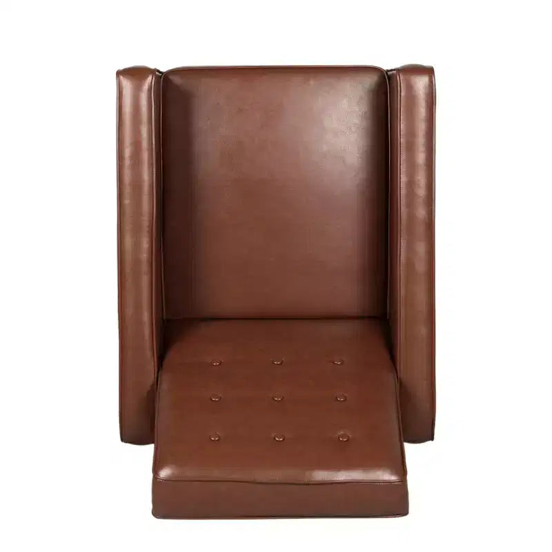 Fauteuils inclinables capitonnés Mid-Century Modern avec dossier poussoir