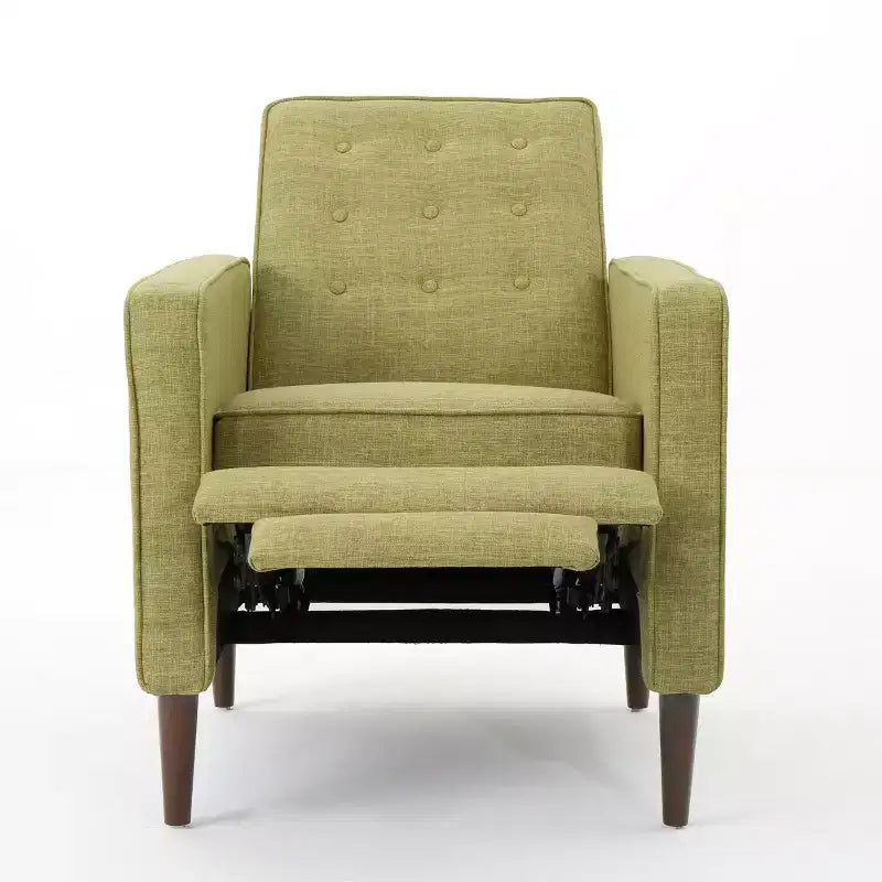 Fauteuils inclinables capitonnés Mid-Century Modern avec dossier poussoir