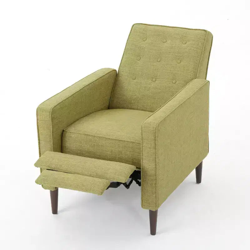 Fauteuils inclinables capitonnés Mid-Century Modern avec dossier poussoir