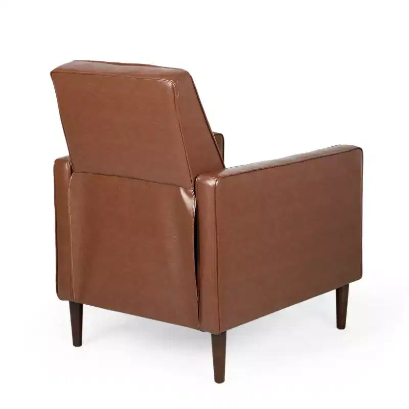 Fauteuils inclinables capitonnés Mid-Century Modern avec dossier poussoir