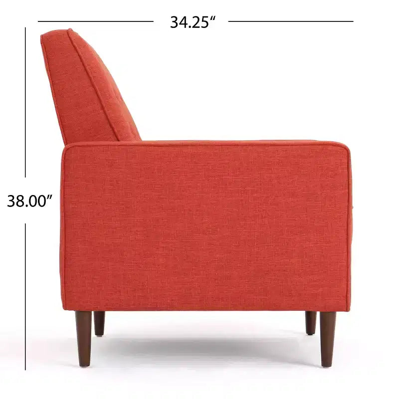 Fauteuils inclinables capitonnés Mid-Century Modern avec dossier poussoir