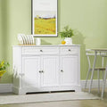 Okak Sideboard Cabinet, Buffet Cabinet with 2 Drawers and Adjustable Shelves, Storage Cabinet for Entryway, Living Room, Kitchen, White