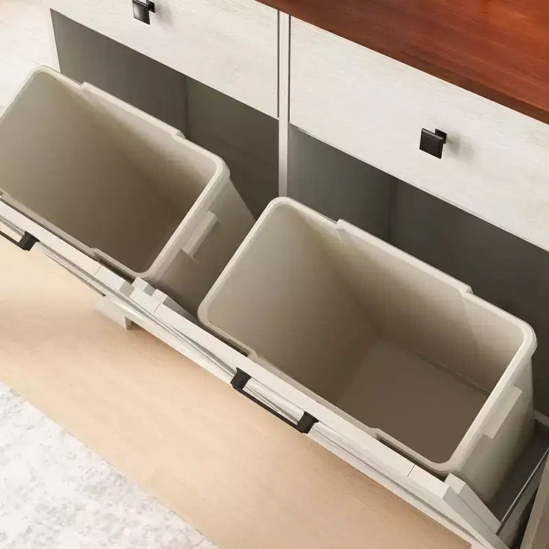 Meuble de Rangement Double de Style Ferme avec 4 Tiroirs, Meuble Autoportant, Meuble de Tri de Linge Style Grange pour Cuisine