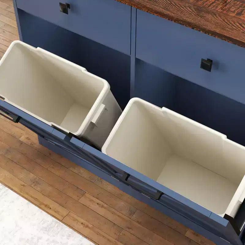 Meuble de Rangement Double de Style Ferme avec 4 Tiroirs, Meuble Autoportant, Meuble de Tri de Linge Style Grange pour Cuisine