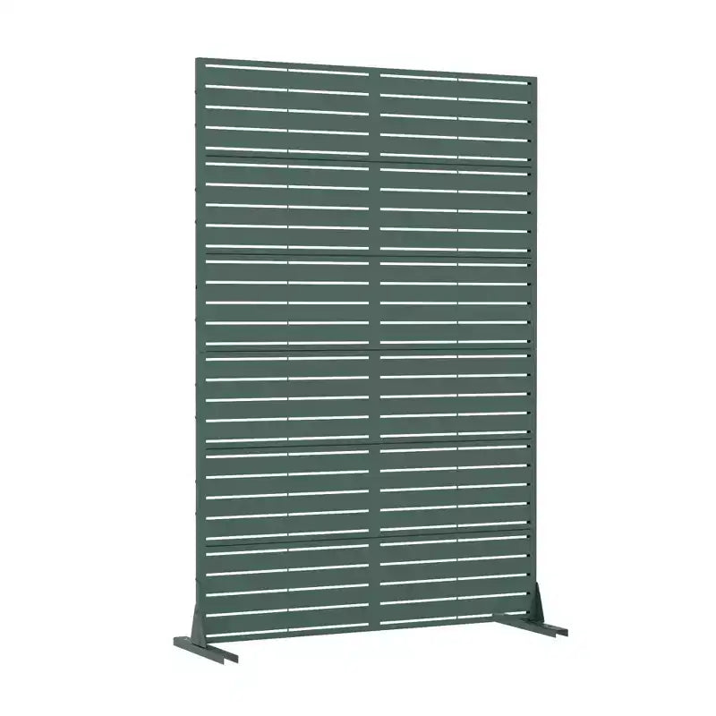 Cloison Paravent Extérieure en Métal pour Patio, Séparateur de Pièce Autonome pour Intérieur, Blanc