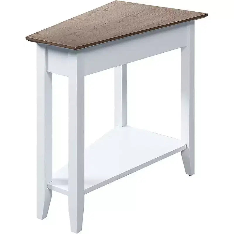Table d'appoint ronde avec étagère inférieure, table d'appoint élégante avec pieds courbés, table d'appoint stylée pour le rangement du salon