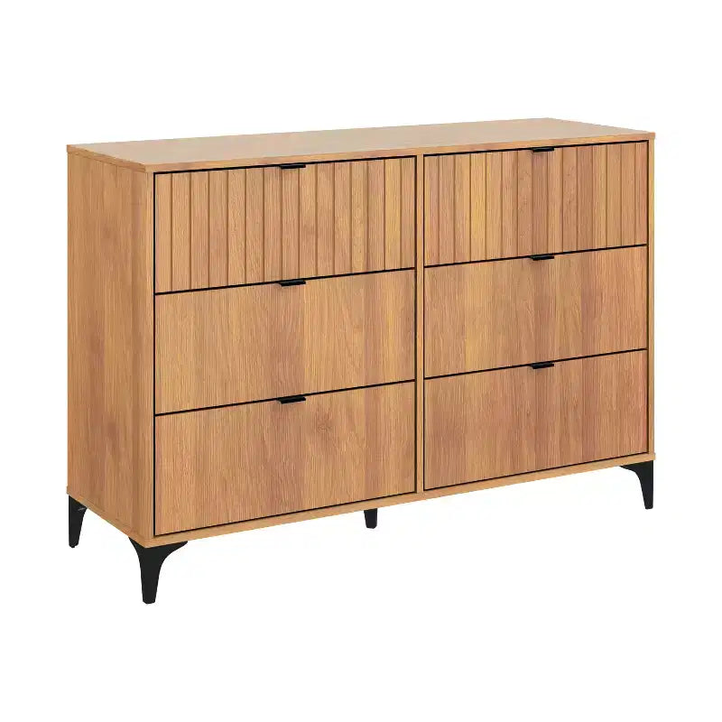Commode 6 tiroirs- Noyer ambré