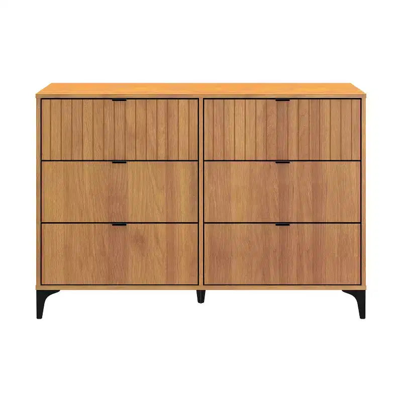 Commode 6 tiroirs- Noyer ambré