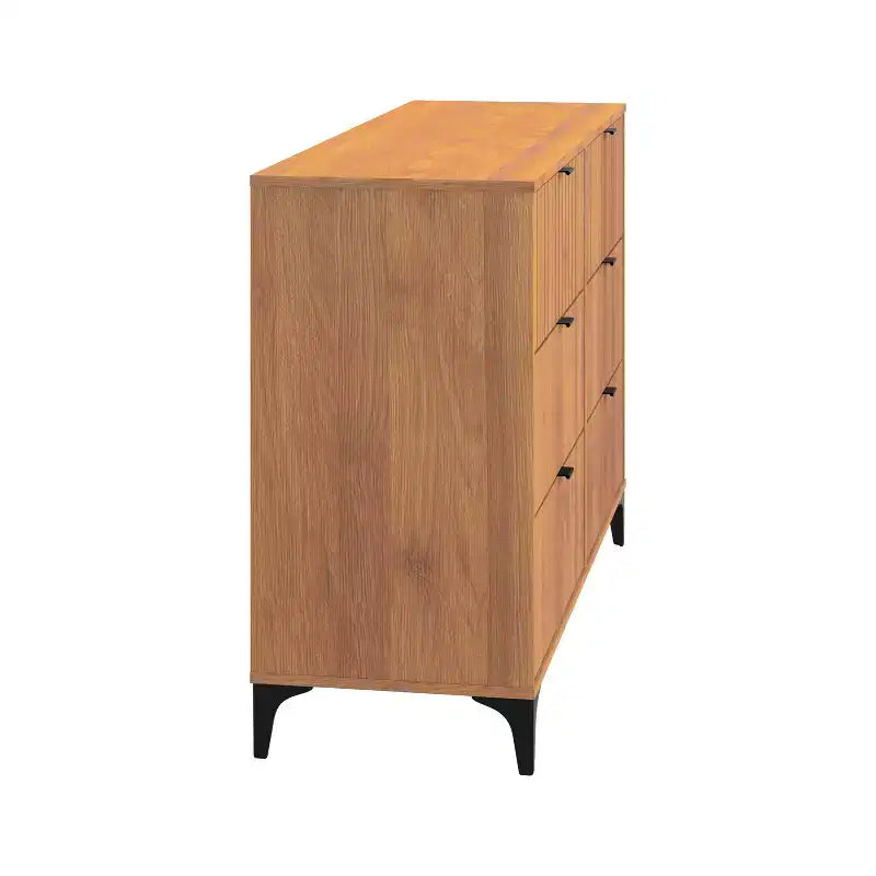 Commode 6 tiroirs- Noyer ambré