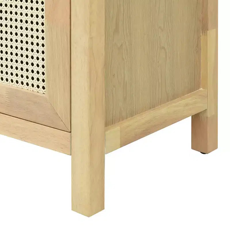 Buffet de style bohème, buffet avec 4 portes et 1 étagère ouverte, meuble de rangement pour salon, salle à manger, cuisine