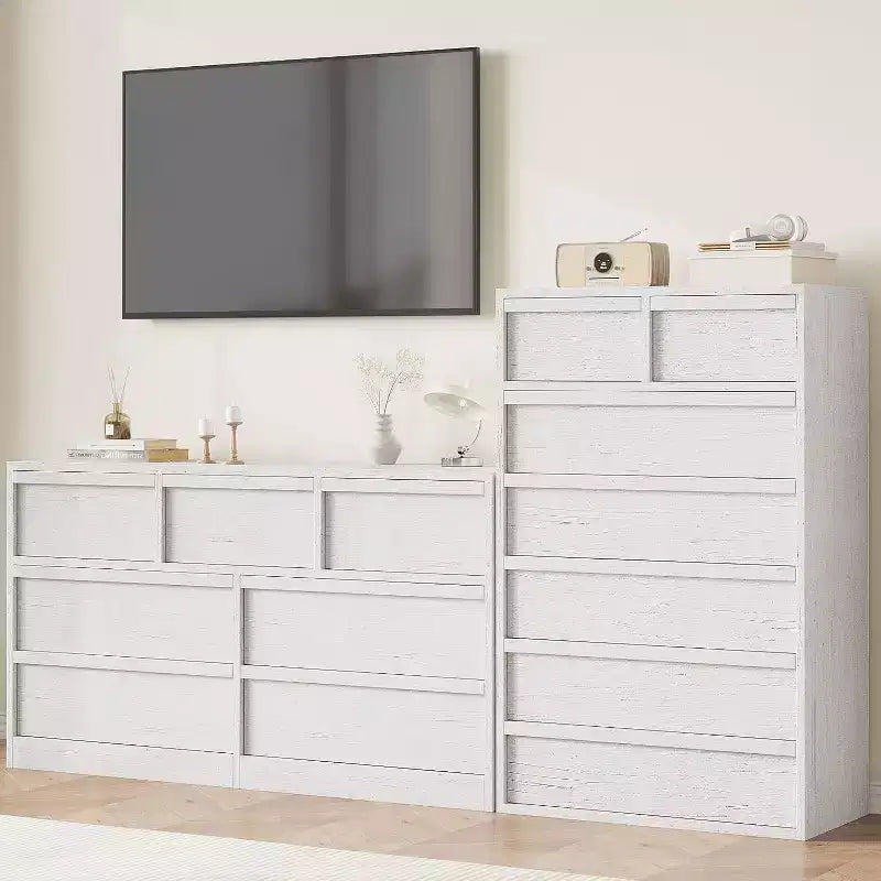 Commode de chambre, chiffonnier moderne avec grand rangement, meuble de rangement en bois pour salon, chambre d'enfant, entrée