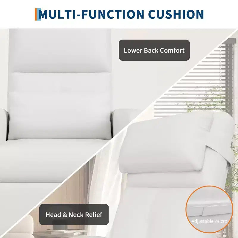 Fauteuil Inclinable Électrique - Chaleur et Massage, Fauteuil Relax Électrique Réglable Ergonomique en Cuir PU, Dossier Haut, Siège Rembourré, Sièges de Cinéma Maison
