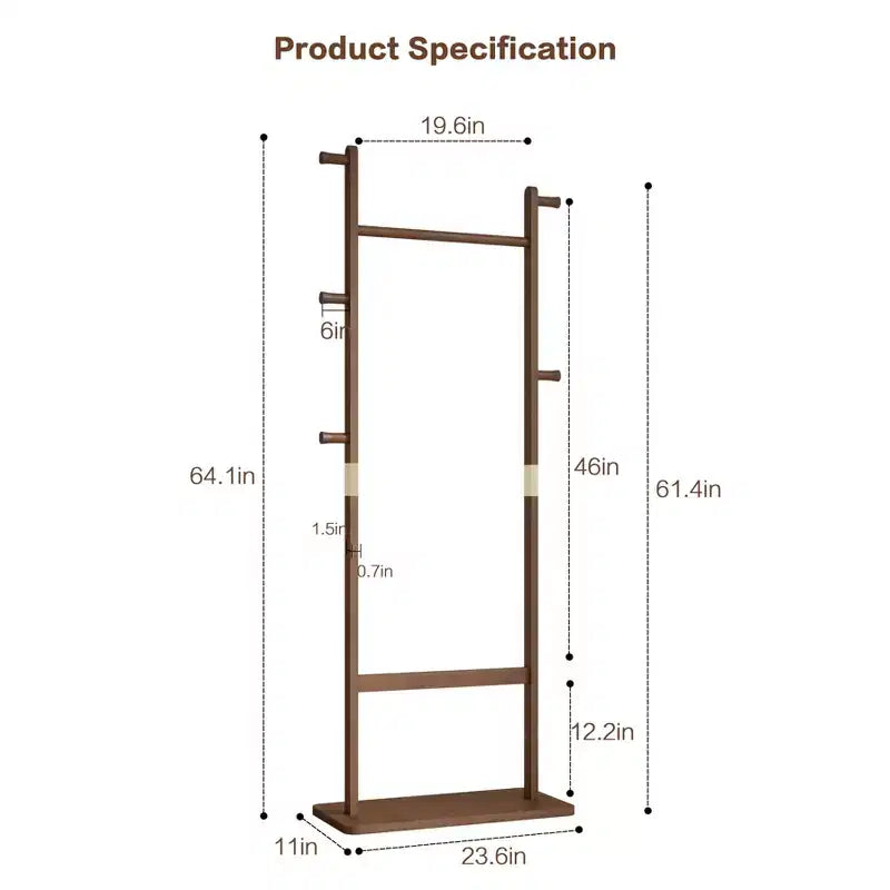 Porte-vêtements en bois pour hommes et femmes, Portant à vêtements avec tiroir, cintre, plateau de rangement, barre à cravates, étagère à chaussures, Valet de chambre pour chambre à coucher, bureau, entrée