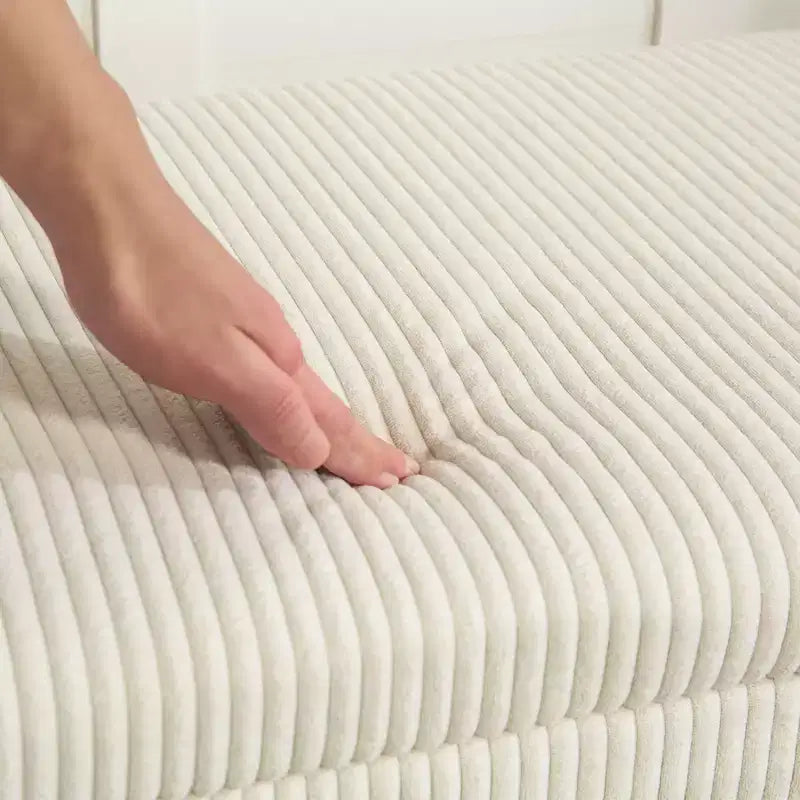 Banc ottoman de rangement de 119,4 cm, repose-pieds avec pieds, bout de lit, coffre de rangement en velours côtelé pour salon