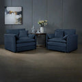 2-Pieces Chenille Accent Sofa Chair Set of 2 with Oversized Armchairs and 29.92 Deep Seats (800lb Capacity)
