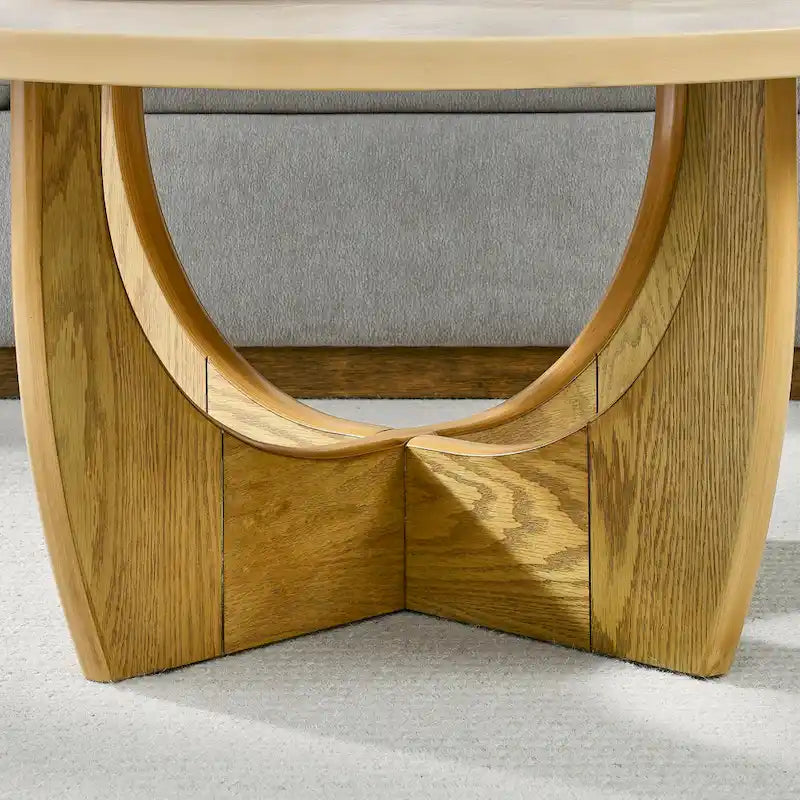 36 Wooden Round Coffee Table