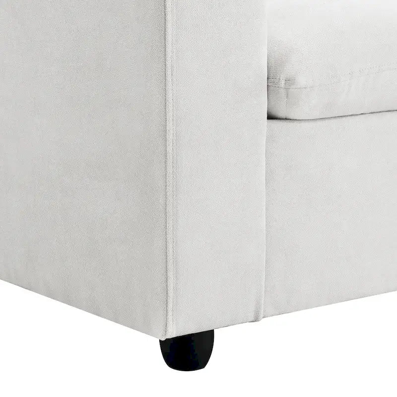 101 L-Shaped Cloud Sectional Sofa with Ottoman & Pocket Springs