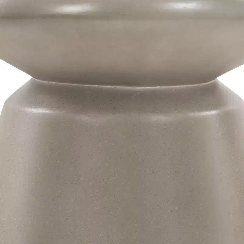 Table d'appoint-tabouret en béton gris à accent d'extrémité