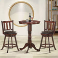 Tabouret de bar pivotant 25" en cuir, rembourré, pour cuisine, pub, bistrot, avec dossier haut