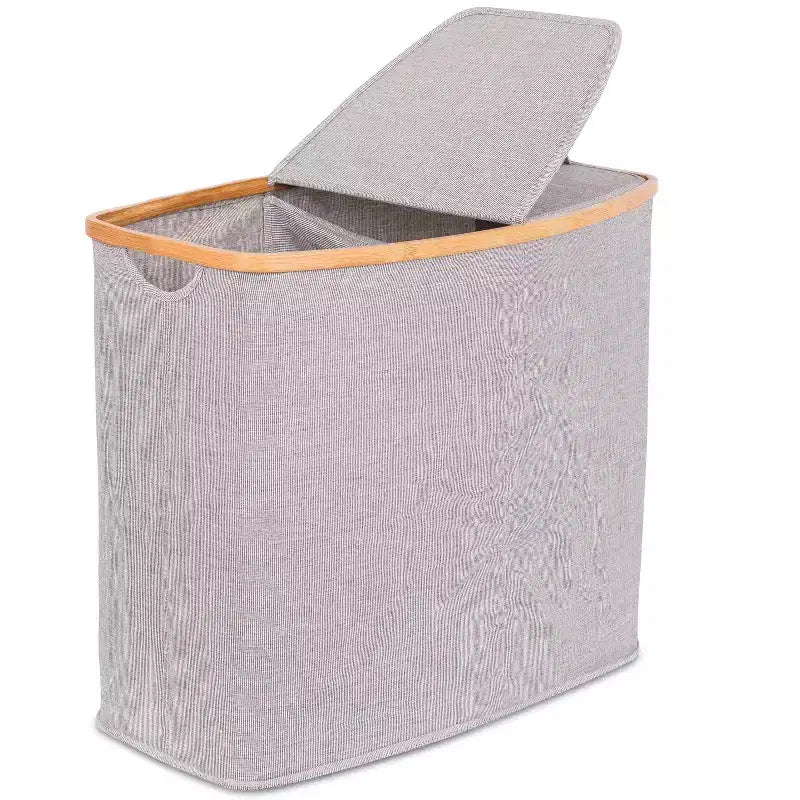 Panier à linge en toile - Gris