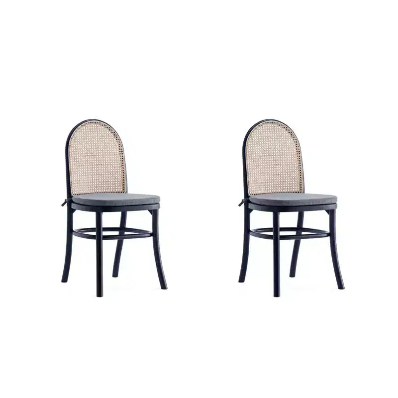 Set of 2 Paragon Dining Chairs with Gray Cushions - Manhattan Comfort
