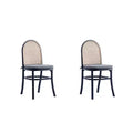 Set of 2 Paragon Dining Chairs with Gray Cushions - Manhattan Comfort