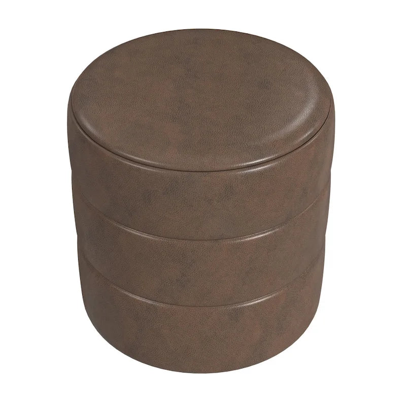 HomePop Upholstered Round Ottoman