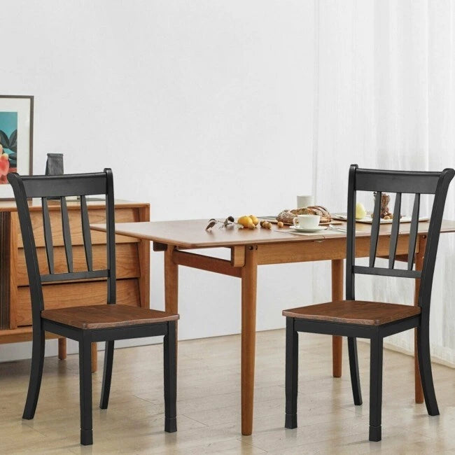2 Pieces Solid Whitesburg Spindle Back Wood Dining Chairs - 18 x 21 x 38.5( L x D x H )