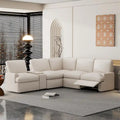 104 Power Recliner Corner Sofa Home Theater Reclining Sofa Sectional Couches with Storage Box, Cup Holders, USB Ports