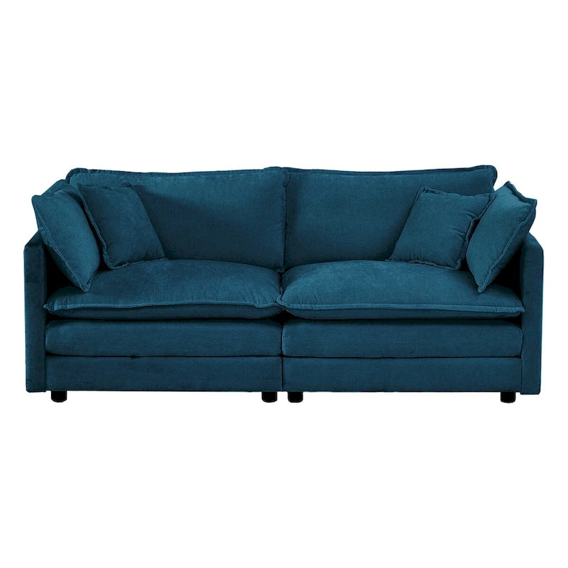 3-Piece Sofa Set Oversized Sofa Comfy Chenille Deep Seat Sofa Couch with 2 Loveseat and 3 Seater Sofa