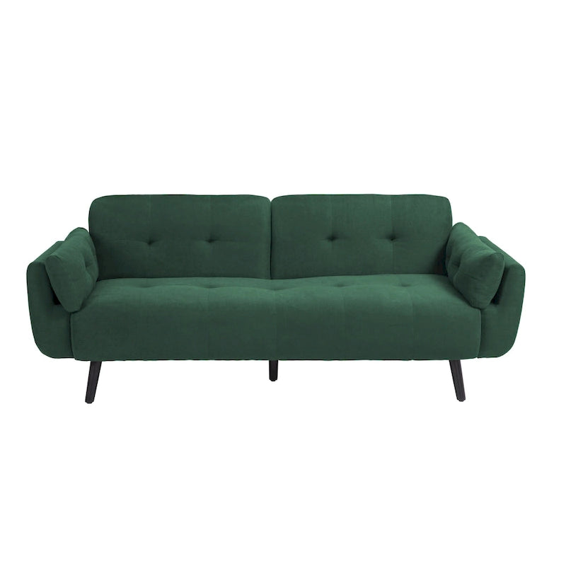 2Set Futon Convertible Sofa Bed Adjustable Reclining Sleeper